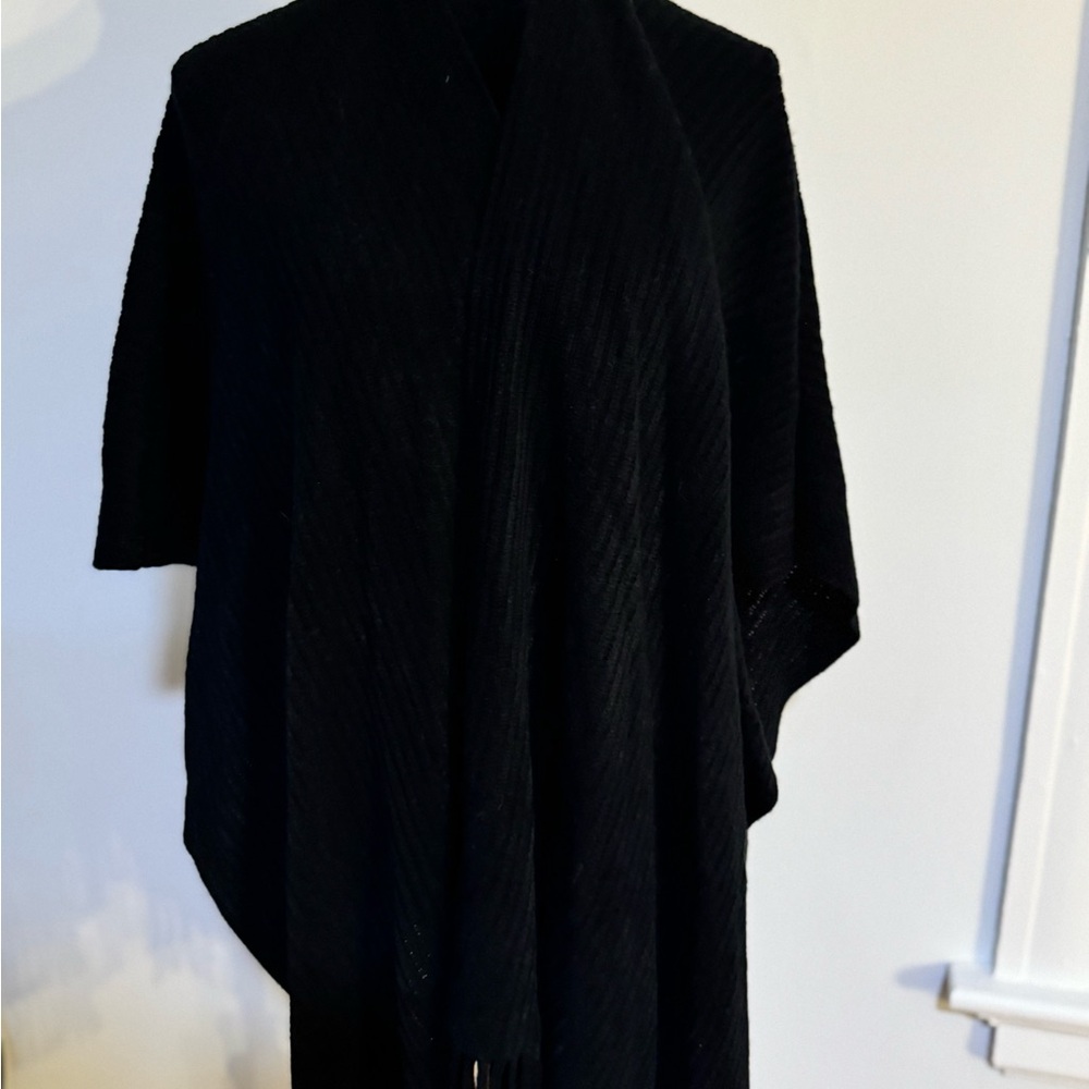 LOFT Classic Black Knit Shawl